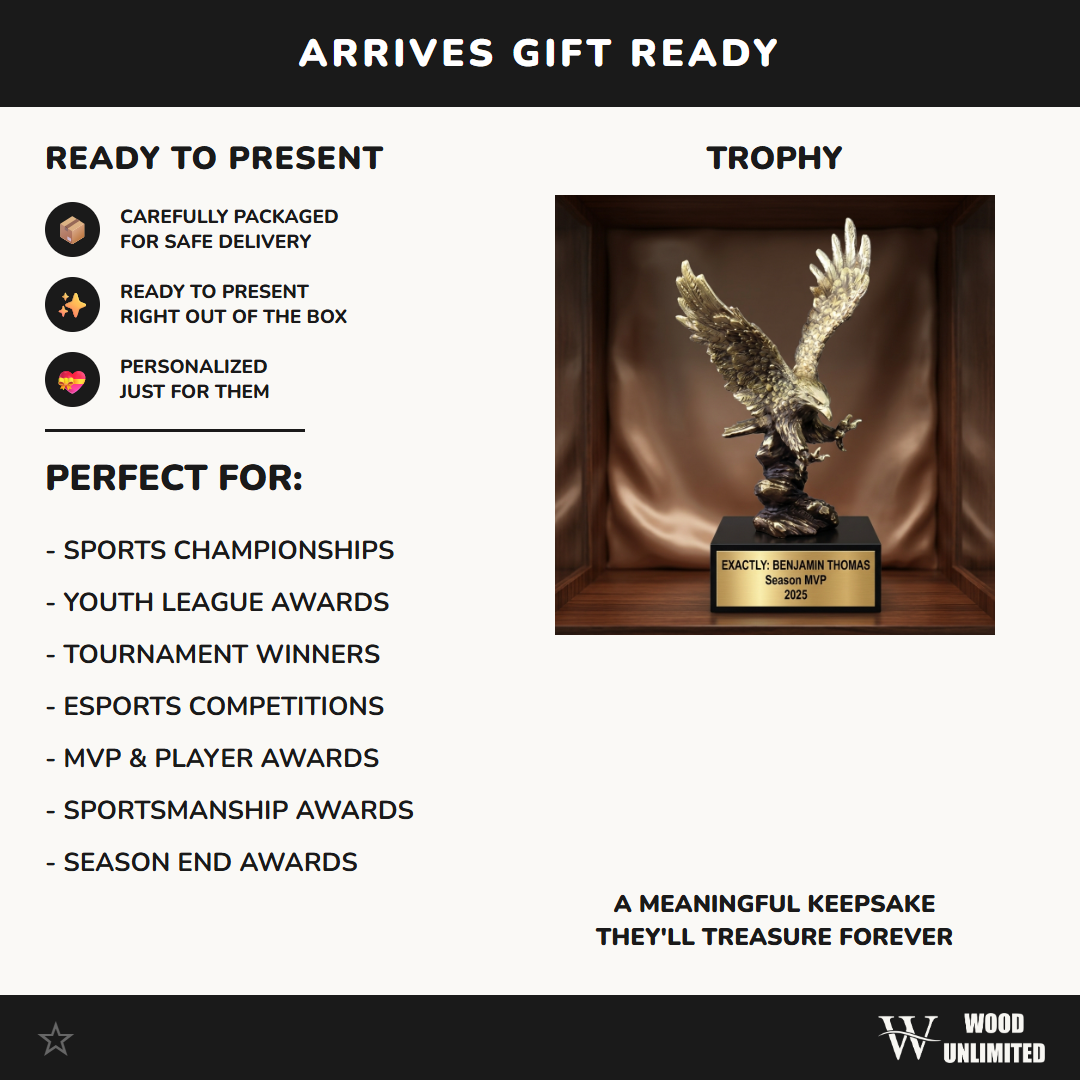 Personalized | Eagle Award | Custom Engraved | Eagle Trophy | Personalized Award | Engraved Eagle | Corporate Gift | Military Award