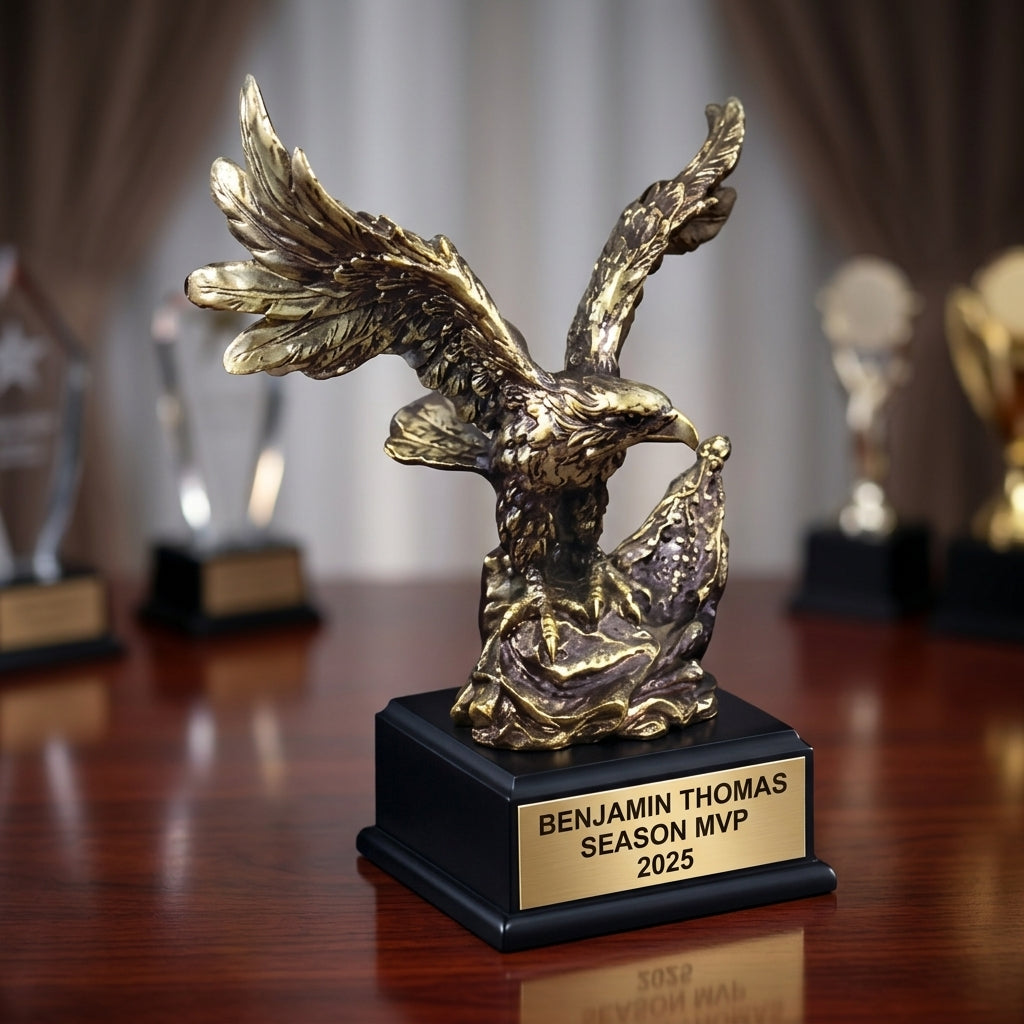 Personalized | Eagle Award | Custom Engraved | Trophy | Award | Engraved | Patriotic | Military | Leadership | Veteran | Recognition - View 2