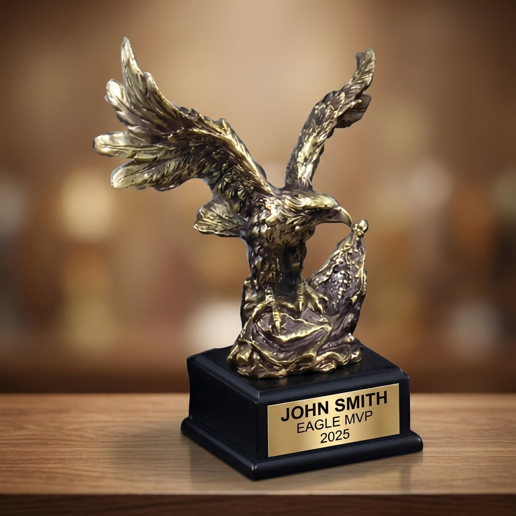 Personalized | Eagle Award | Custom Engraved | Trophy | Award | Engraved | Patriotic | Military | Leadership | Veteran | Recognition - View 4