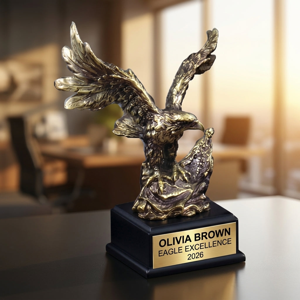 Personalized | Eagle Award | Custom Engraved | Trophy | Award | Engraved | Patriotic | Military | Leadership | Veteran | Recognition - View 5