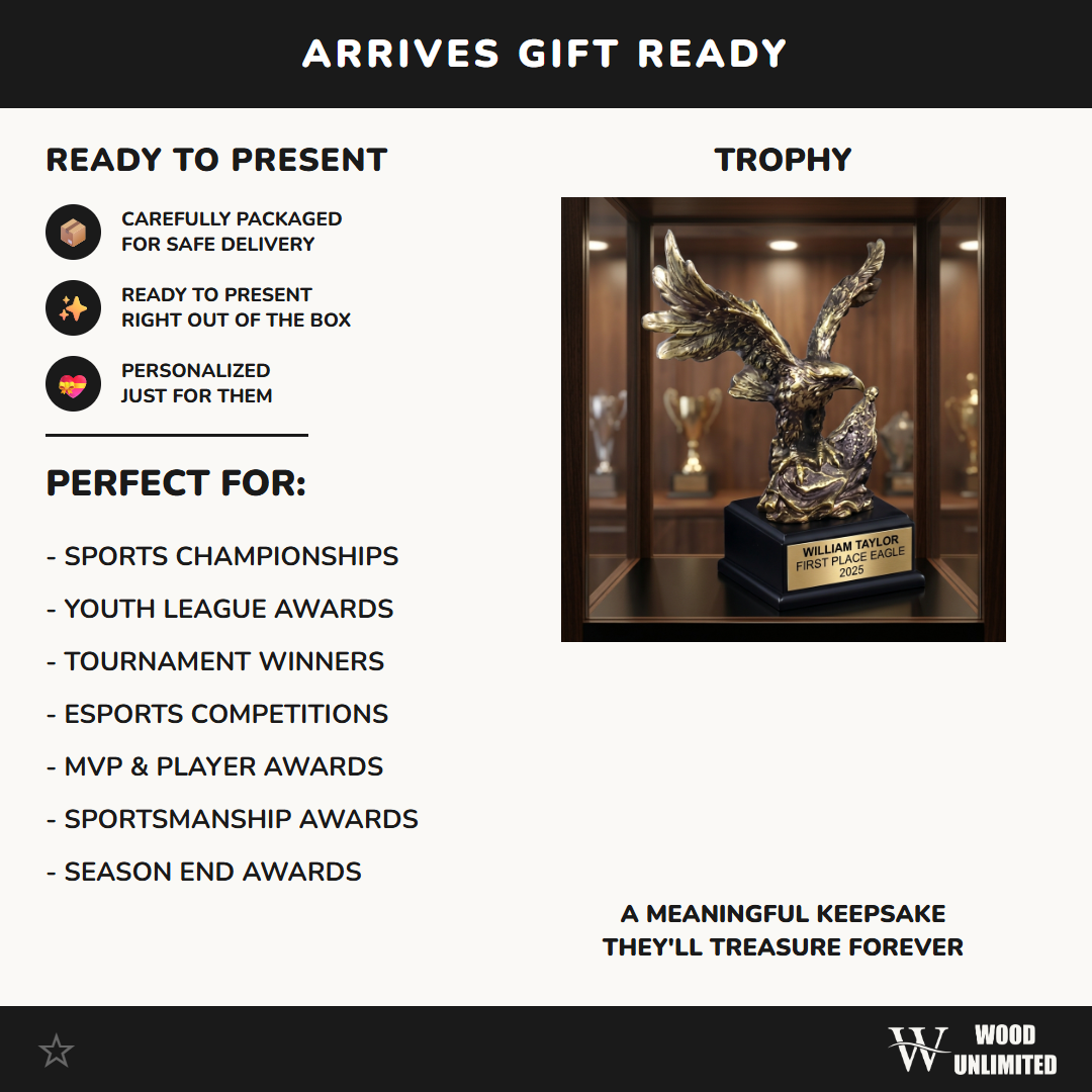 Personalized | Eagle Award | Custom Engraved | Trophy | Award | Engraved | Patriotic | Military | Leadership | Veteran | Recognition