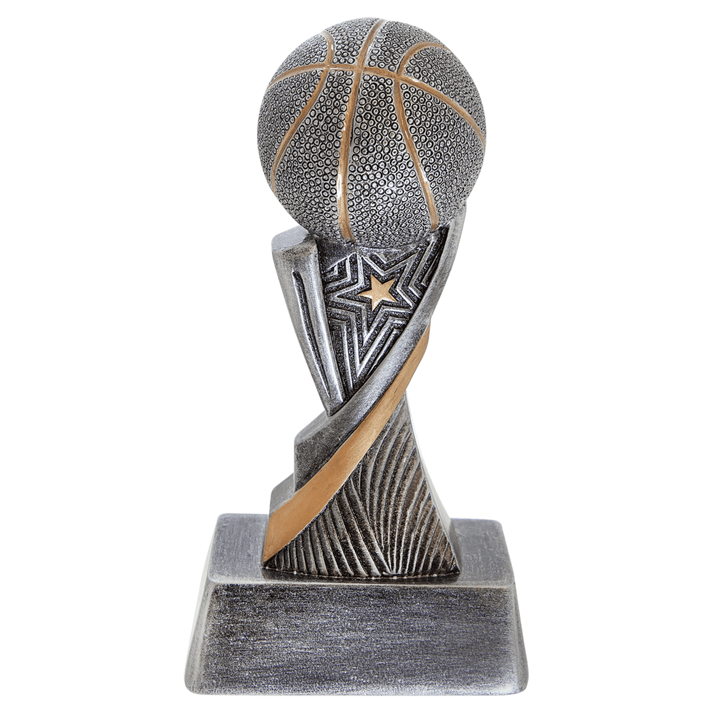 Personalized Basketball Trophy 6"/8" - Custom Engraved ASPIRE RESN for Team, Coach & MVP Awards - View 1