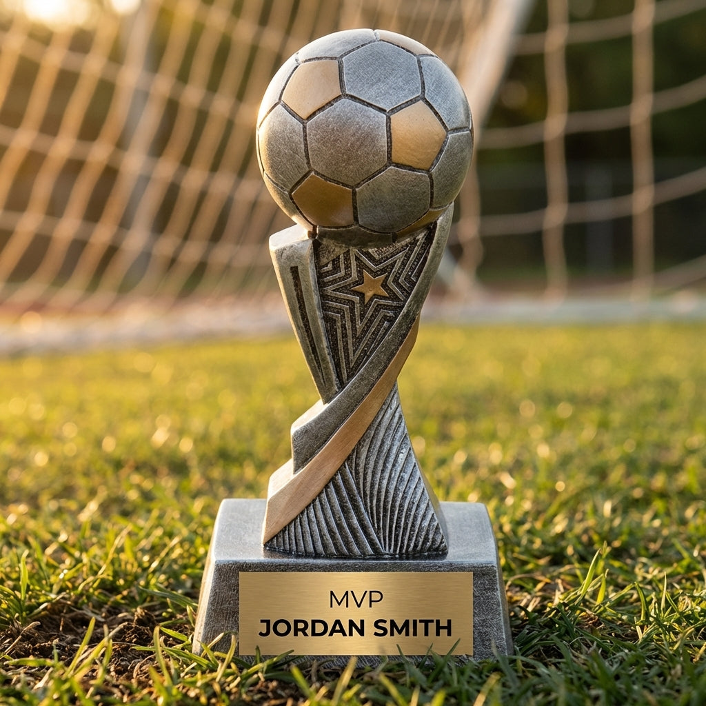 Personalized Soccer Trophy 6" - Custom Engraved ASP for Team, Coach & MVP - View 3