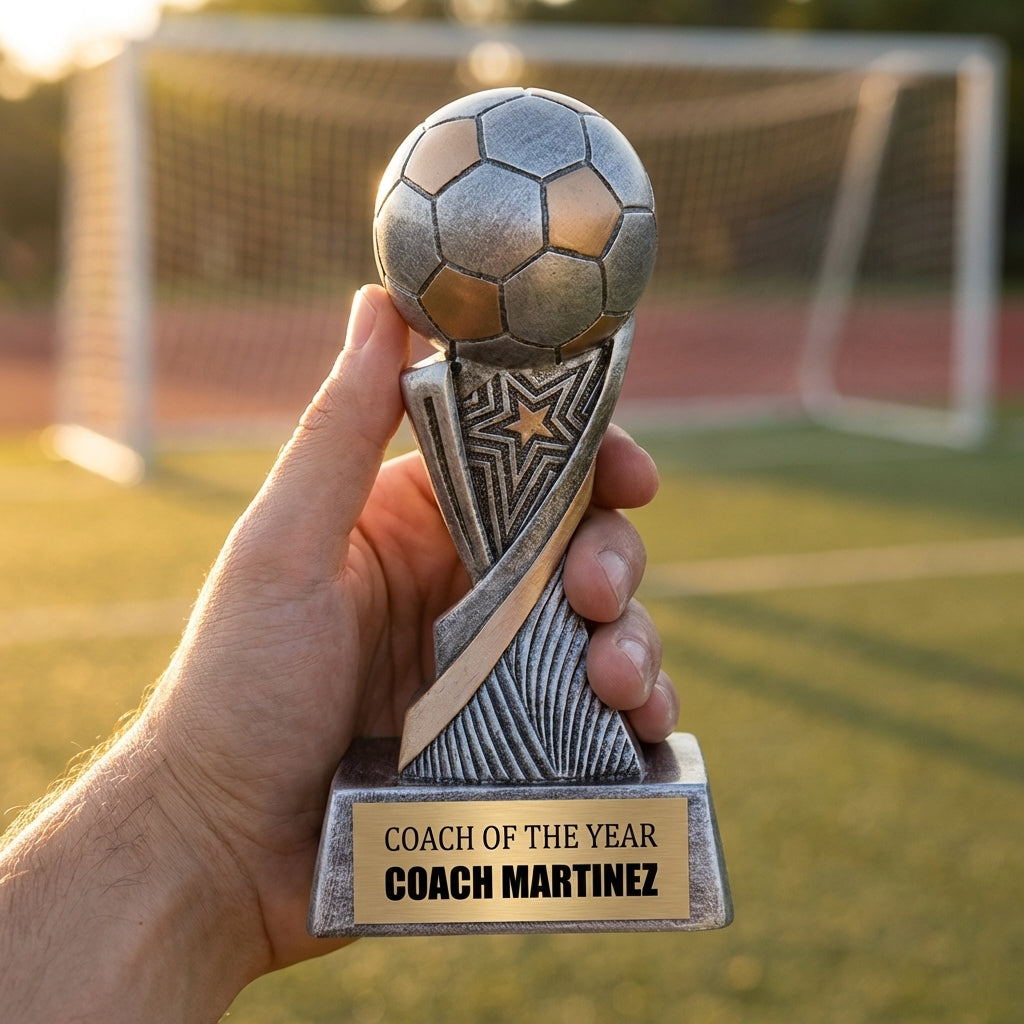 Personalized Soccer Trophy 6" - Custom Engraved ASP for Team, Coach & MVP - View 5