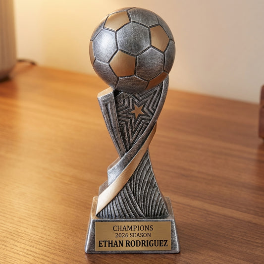 Personalized Soccer Trophy 8" - Custom Engraved ASP for Team, Coach & MVP - View 2