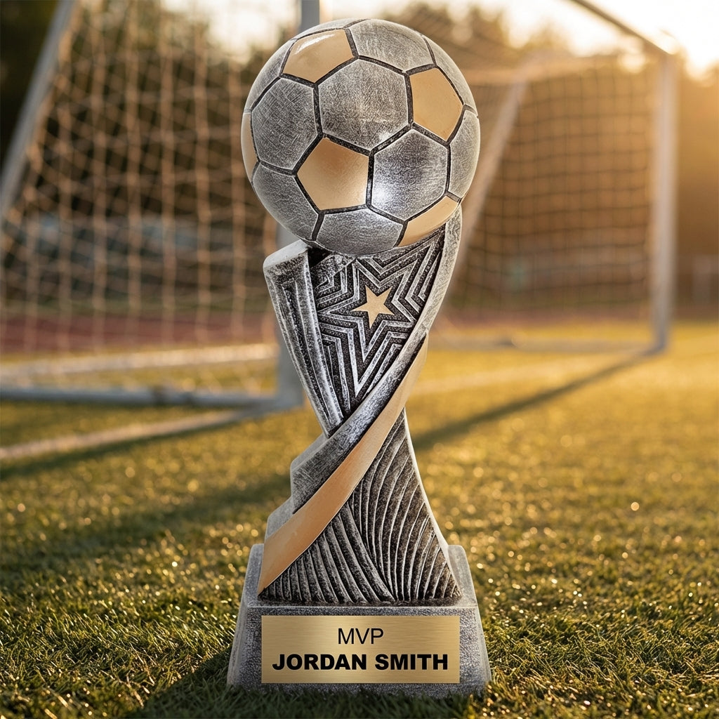 Personalized Soccer Trophy 8" - Custom Engraved ASP for Team, Coach & MVP - View 3