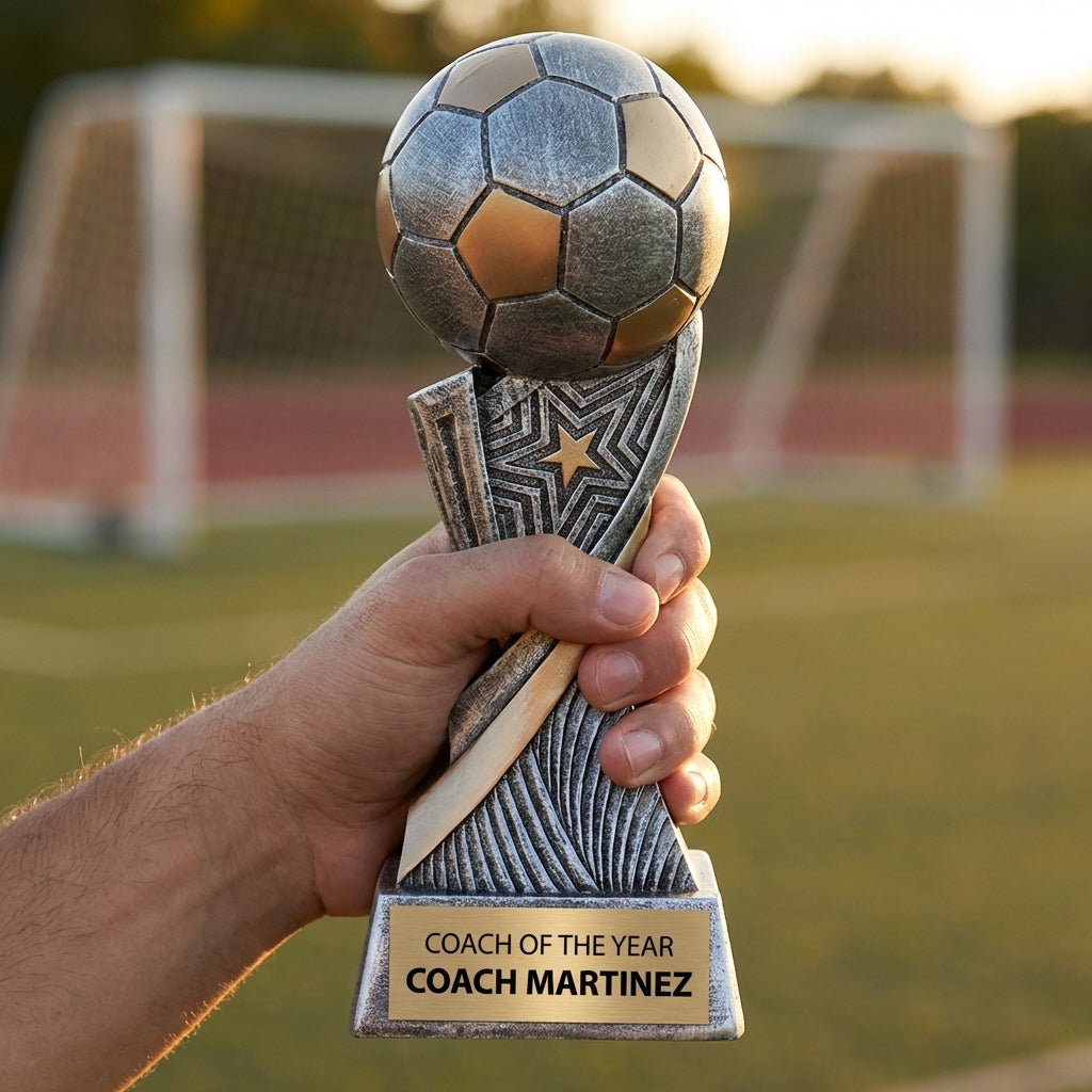 Personalized Soccer Trophy 8" - Custom Engraved ASP for Team, Coach & MVP - View 5