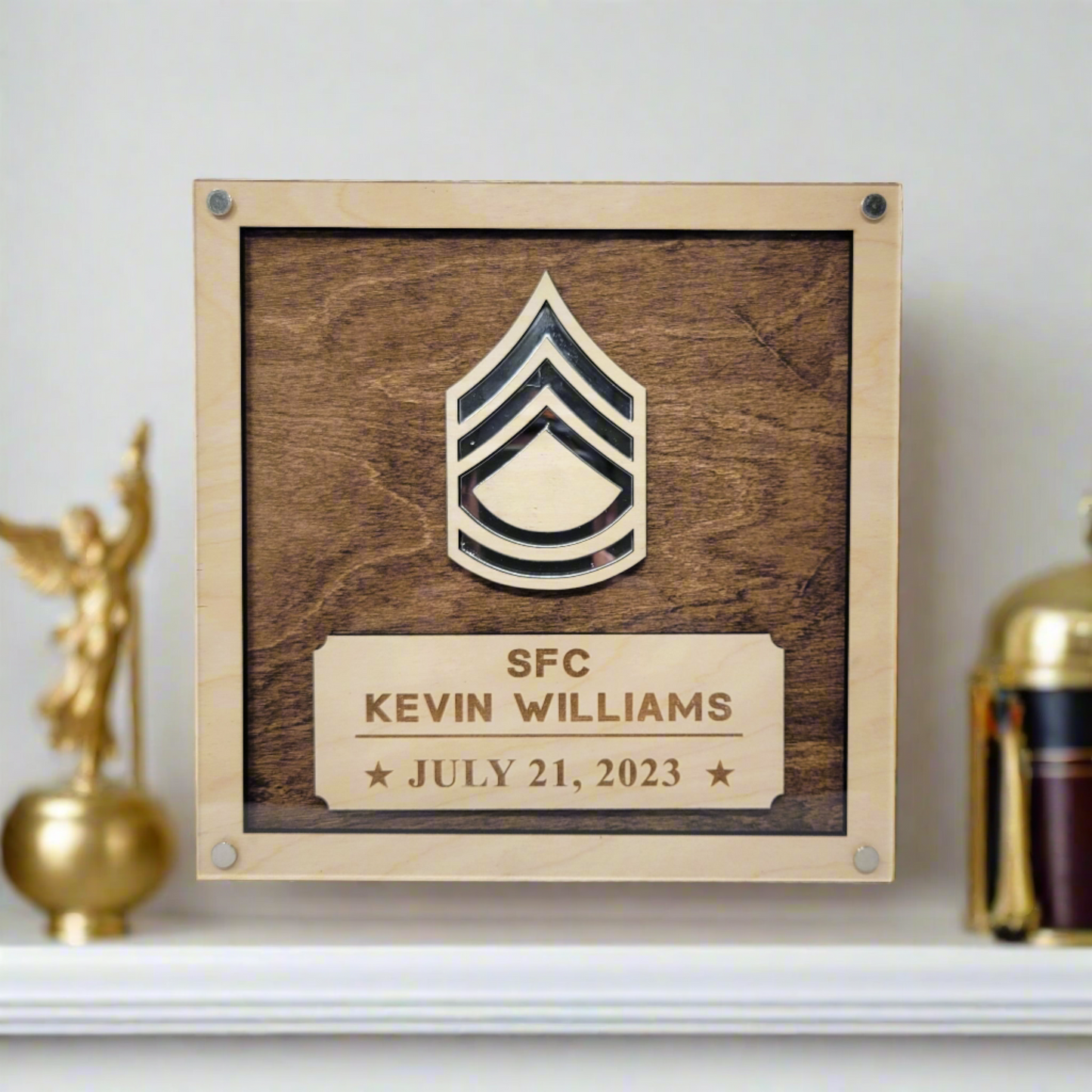 Army Promotion Plaque, Retirement Gift, PCS Gift for Army Enlisted or Officer, Personalized Promotion Gift for Army Soldier