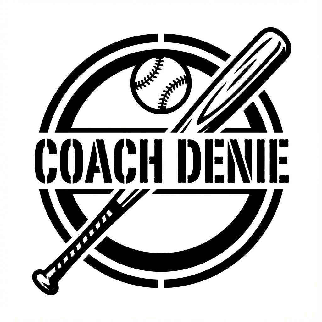 Coach Denie Baseball Water Bottle 32oz - Personalized Coach Gift - Laser Engraved Stainless Steel Hy - close-up