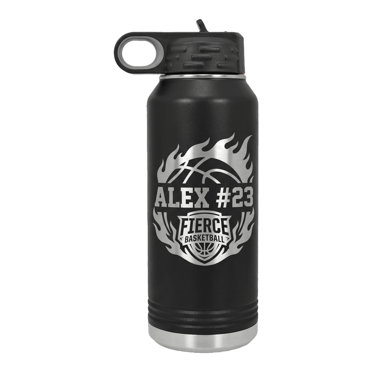 Personalized Basketball Player Water Bottle, Custom Engraved Team Gift, Durable Athlete Hydration, End of Season Award, Custom Name
