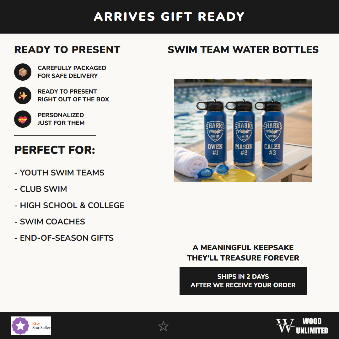 swim team water bottle perfect gift youth club high school college swim coaches