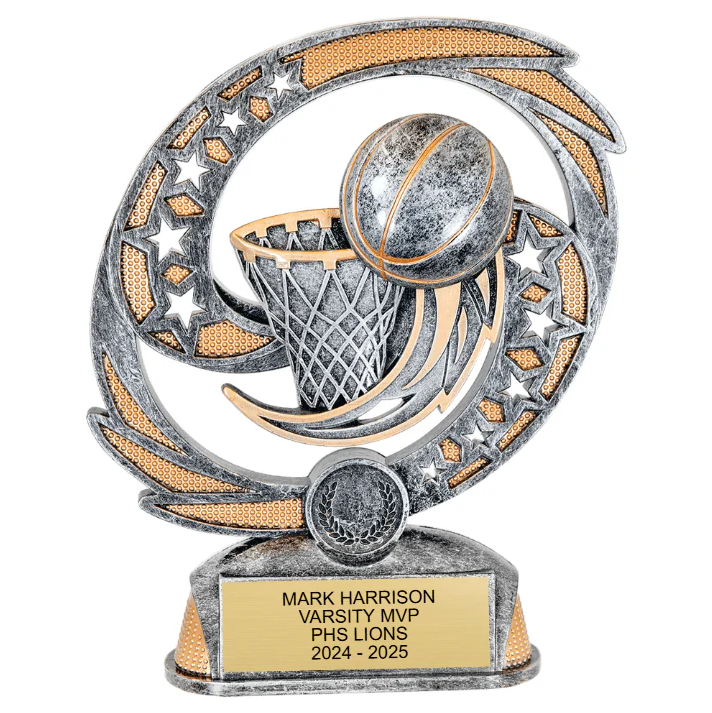 Personalized Basketball Hurricane Award, Custom Trophy for Basketball Teams, Players and Coaches