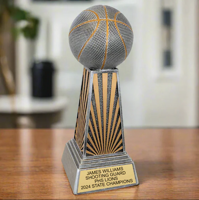 Personalized Basketball Imperial Resin Trophy, Custom Award for Basketball Teams, Players and Coaches - Main product image