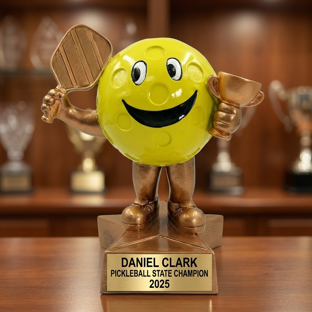 Pickleball Trophy Award | Personalized | Custom Engraved | Pickleball Gift | Tournament Award | Team Trophy - View 1
