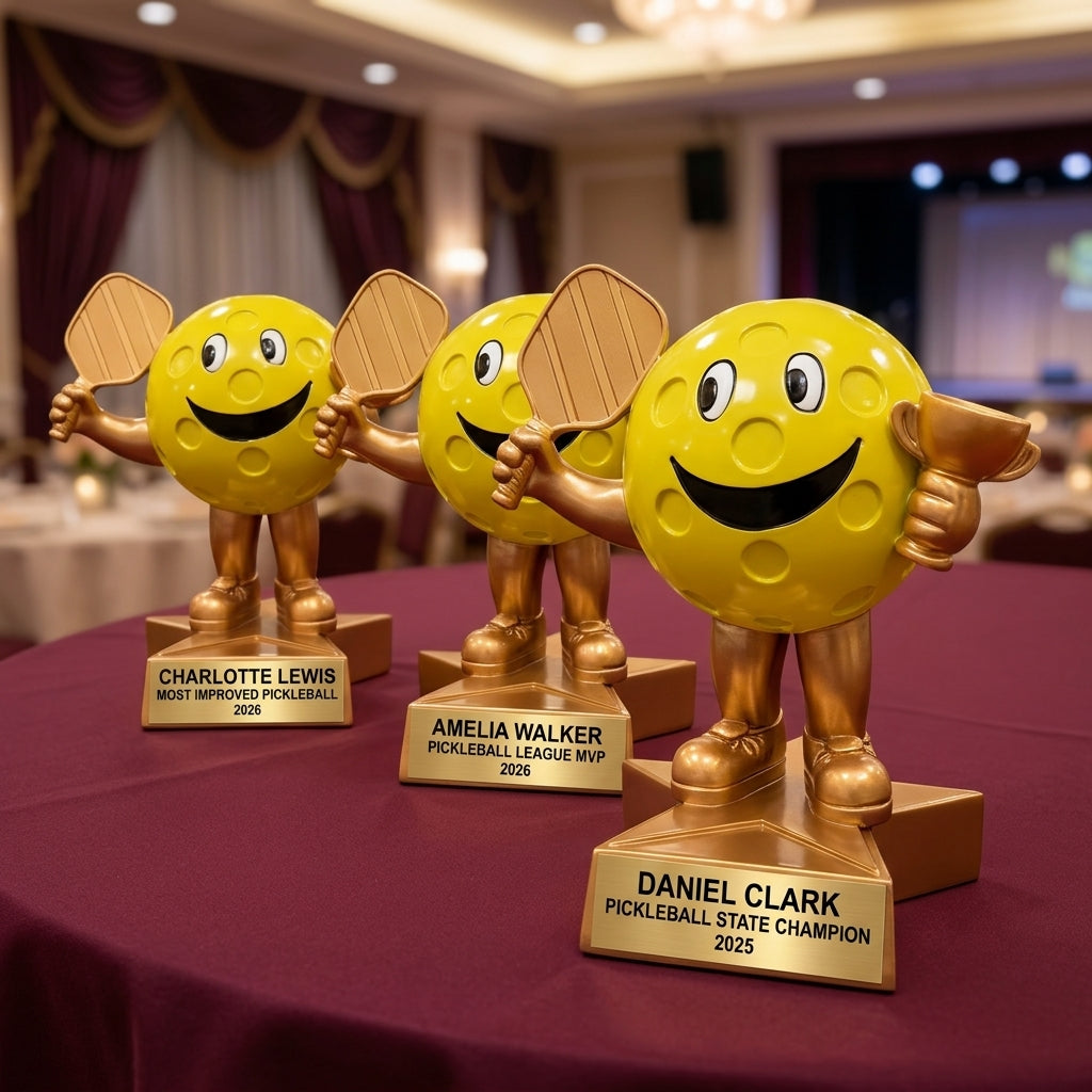Pickleball Trophy Award | Personalized | Custom Engraved | Pickleball Gift | Tournament Award | Team Trophy - View 6