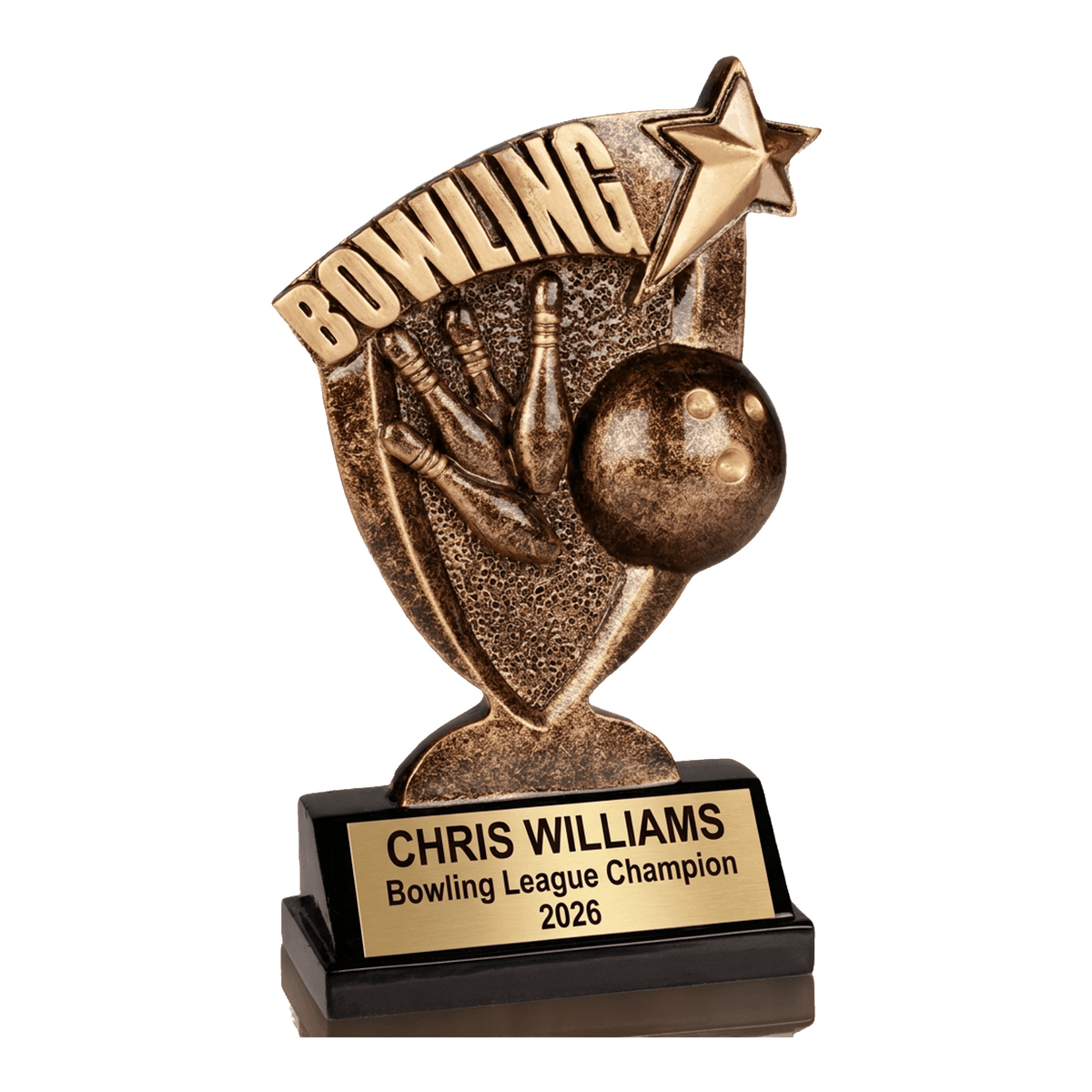 Personalized Bowling Trophy | Custom Engraved Award for Leagues & MVPs