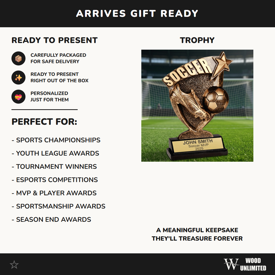 Personalized Soccer Trophy - Custom Engraved Team Award