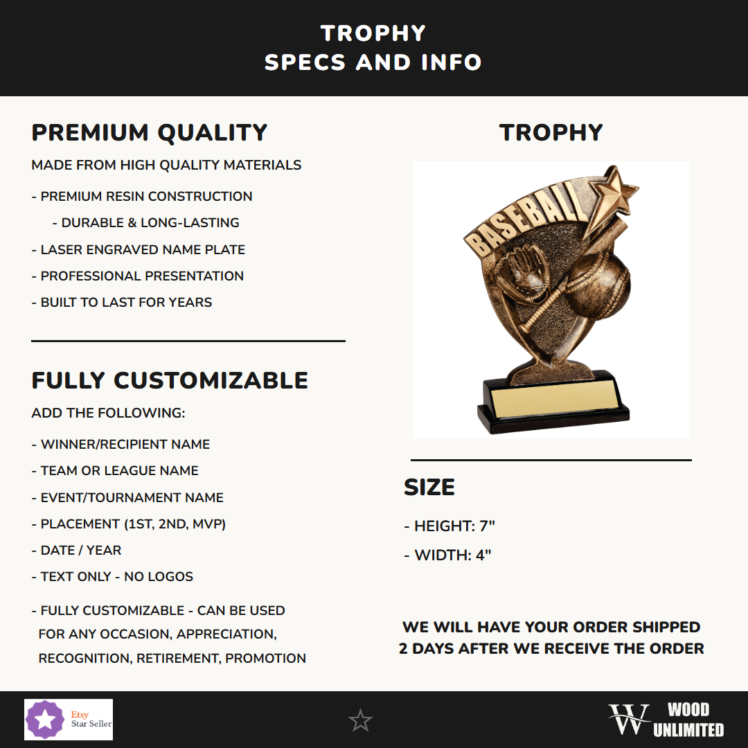 Baseball Trophy - Product Details