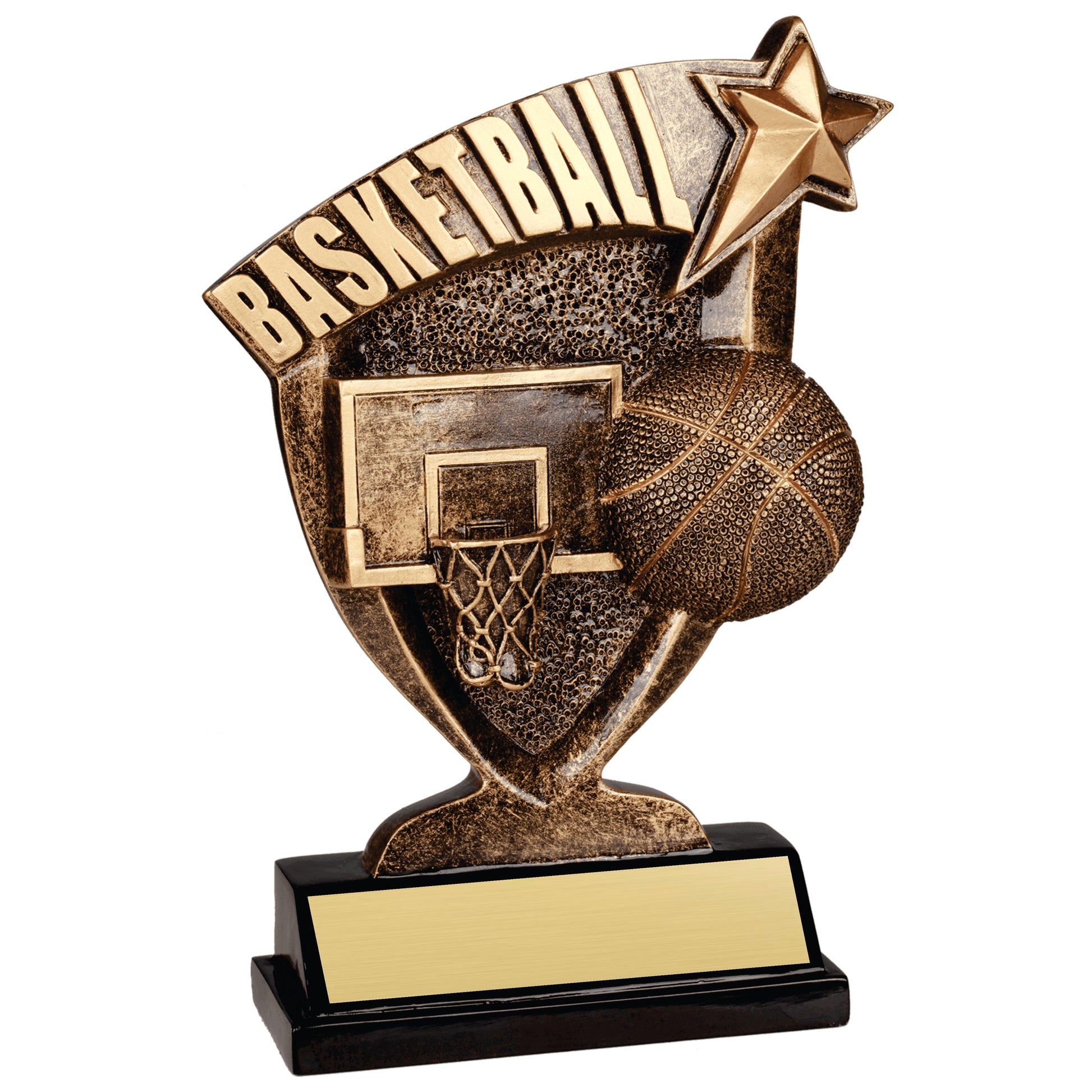 Personalized Basketball Trophy - Custom Engraved Broadcast Resin Award