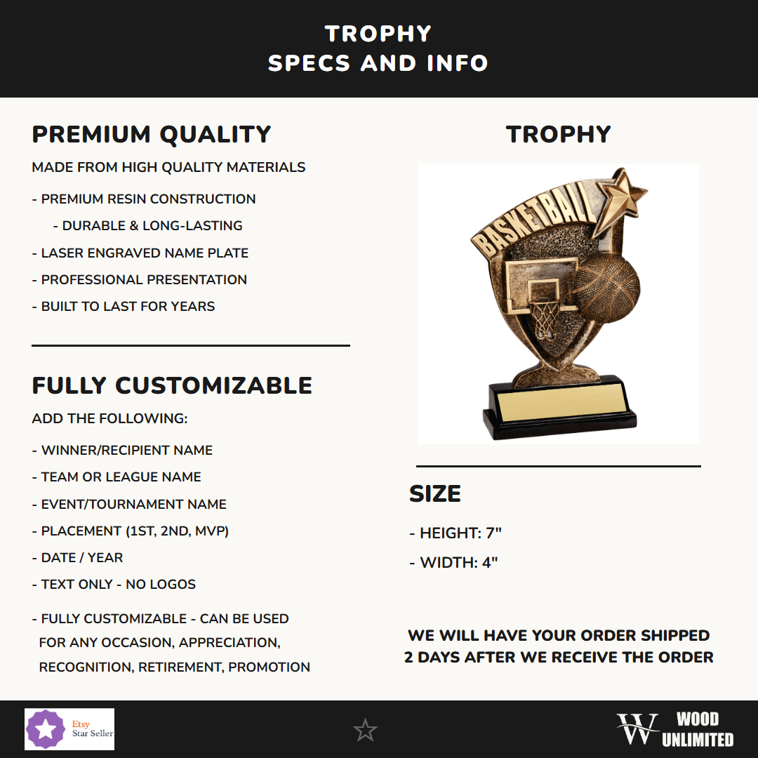 Basketball Trophy - Product Details