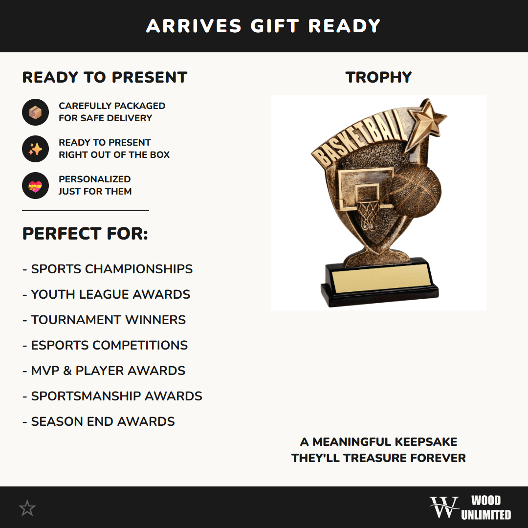 Personalized Basketball Trophy | Custom Engraved Award for MVP & Team