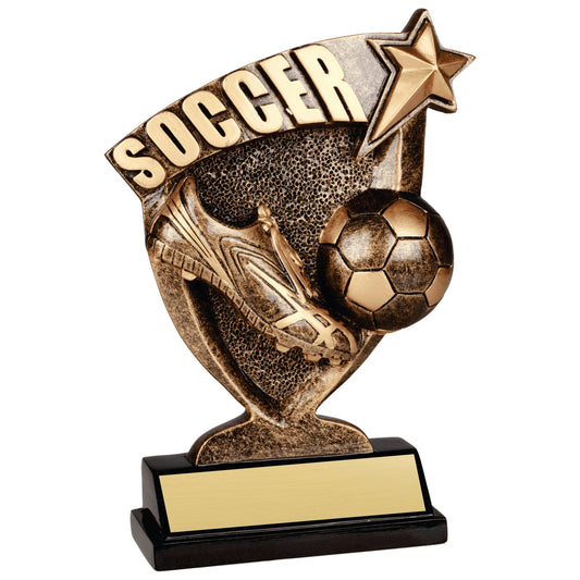 Personalized Soccer Trophy - Custom Engraved Broadcast Resin Award