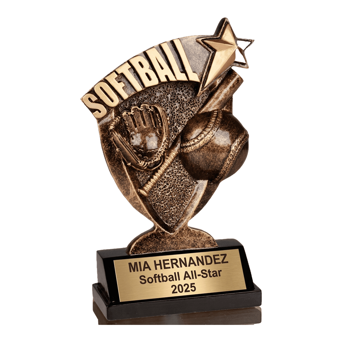 Personalized Softball Trophy - Custom Engraved Team & MVP Award