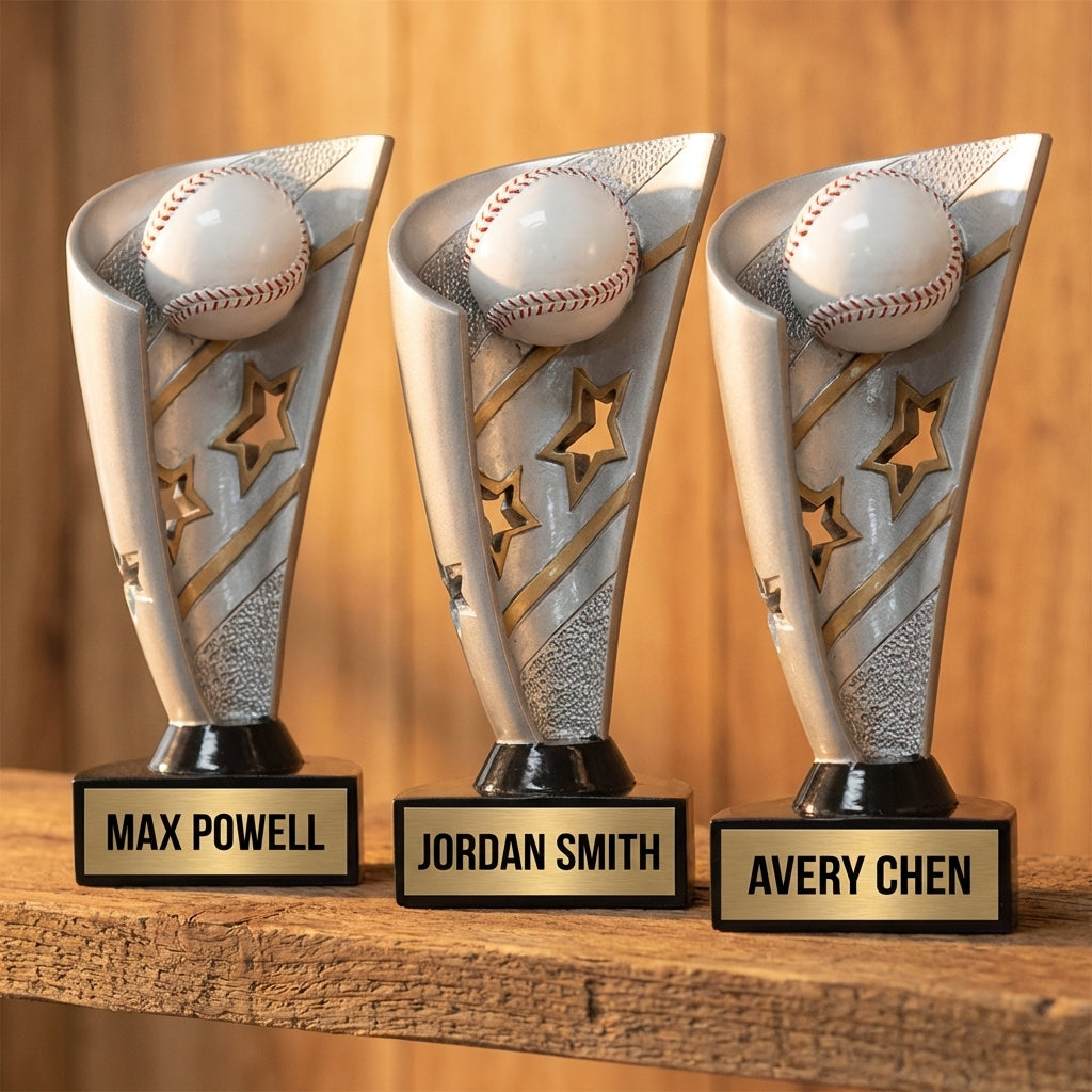Personalized Baseball Trophy 7" - Custom Engraved BNN for Team, Coach & MVP - View 4