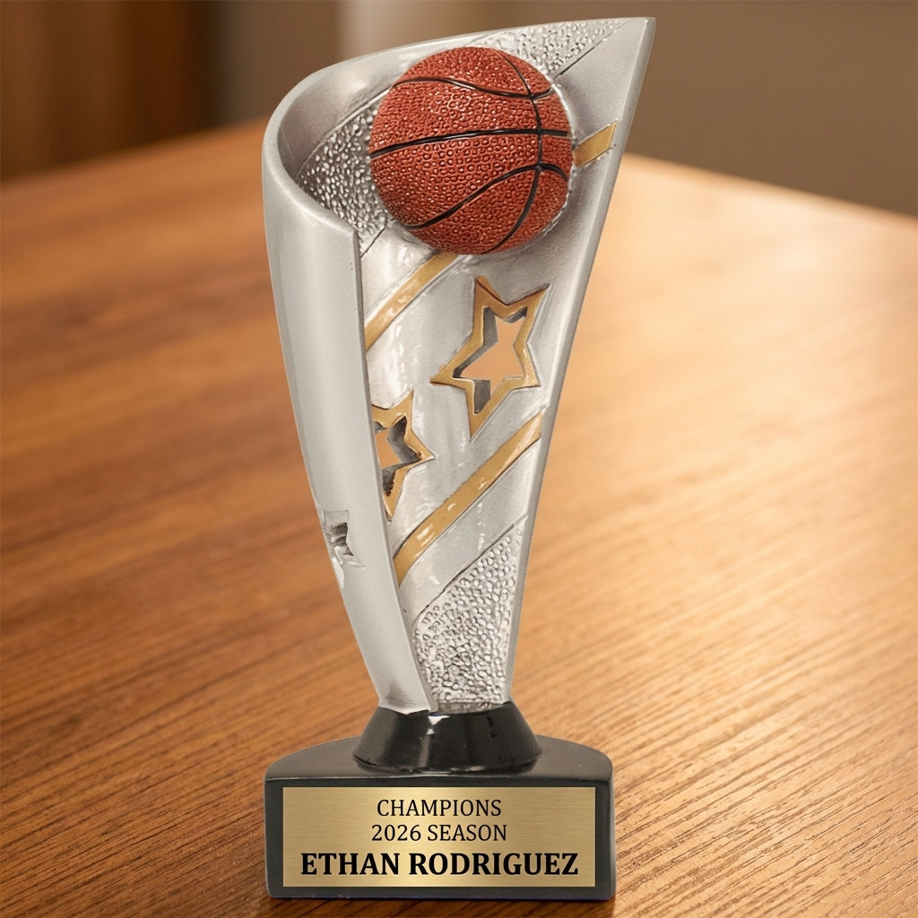 Personalized Sports Trophy 7" - Custom Engraved BNN for Team, Coach & MVP - View 2