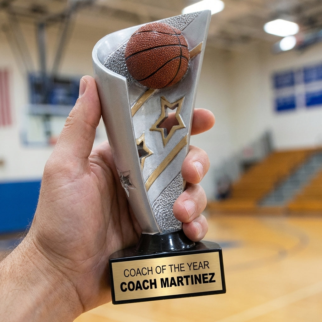 Personalized Sports Trophy 7" - Custom Engraved BNN for Team, Coach & MVP - View 5