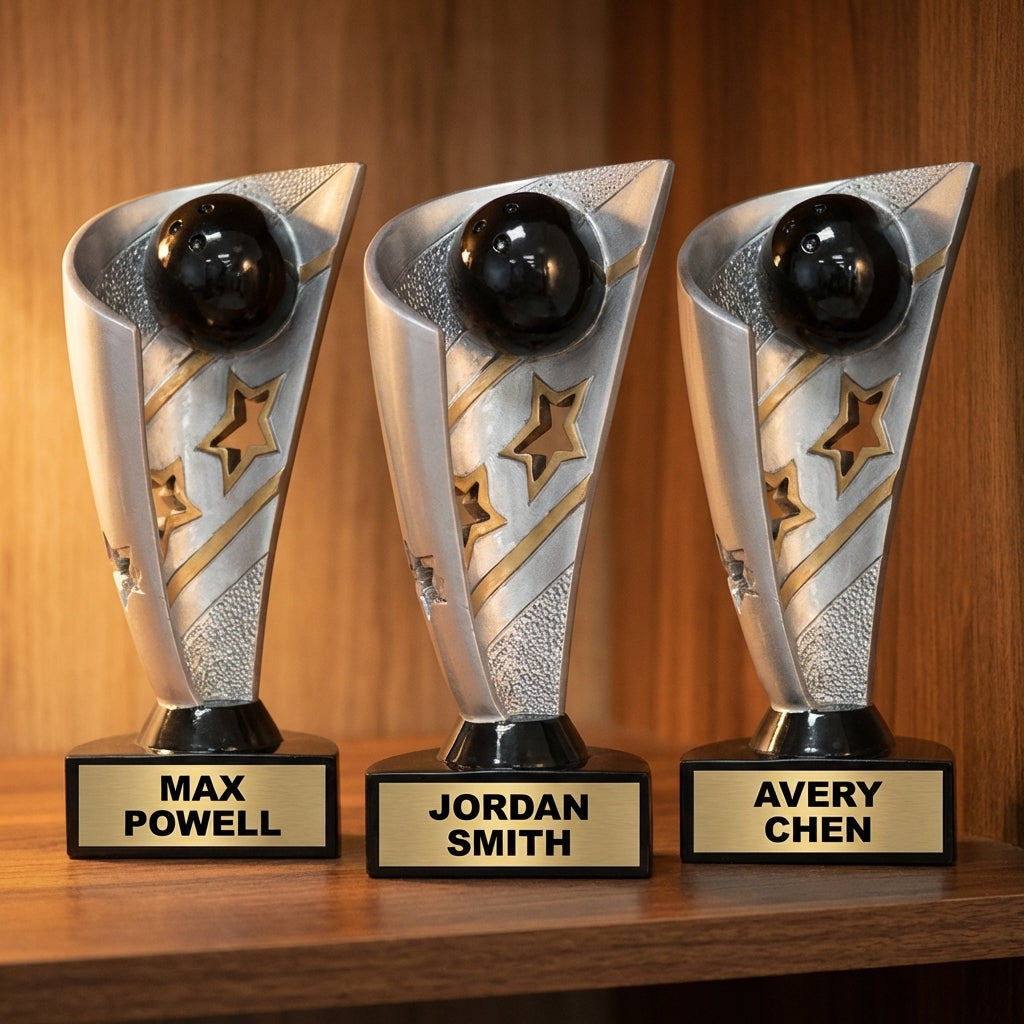 Personalized Bowling Trophy 7" - Custom Engraved BNN for Team, Coach & MVP - View 4