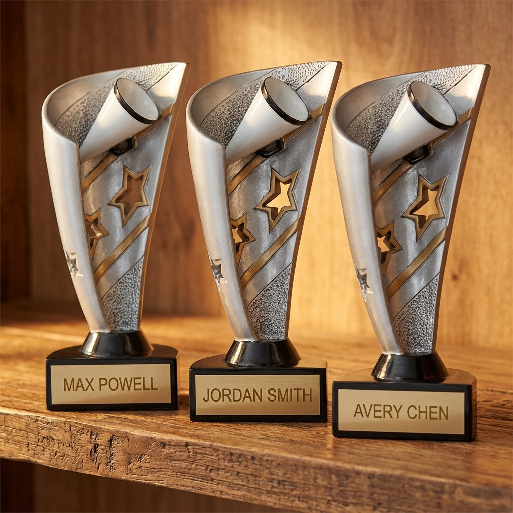 Personalized Cheer Trophy 7" - Custom Engraved BNN for Team, Coach & MVP - View 4
