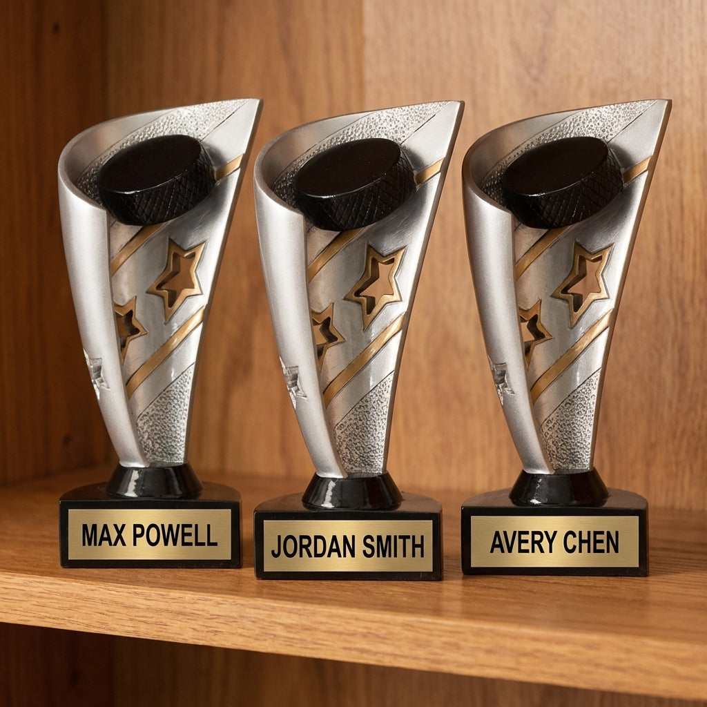 Personalized Hockey Trophy 7" - Custom Engraved BNN for Team, Coach & MVP - View 4