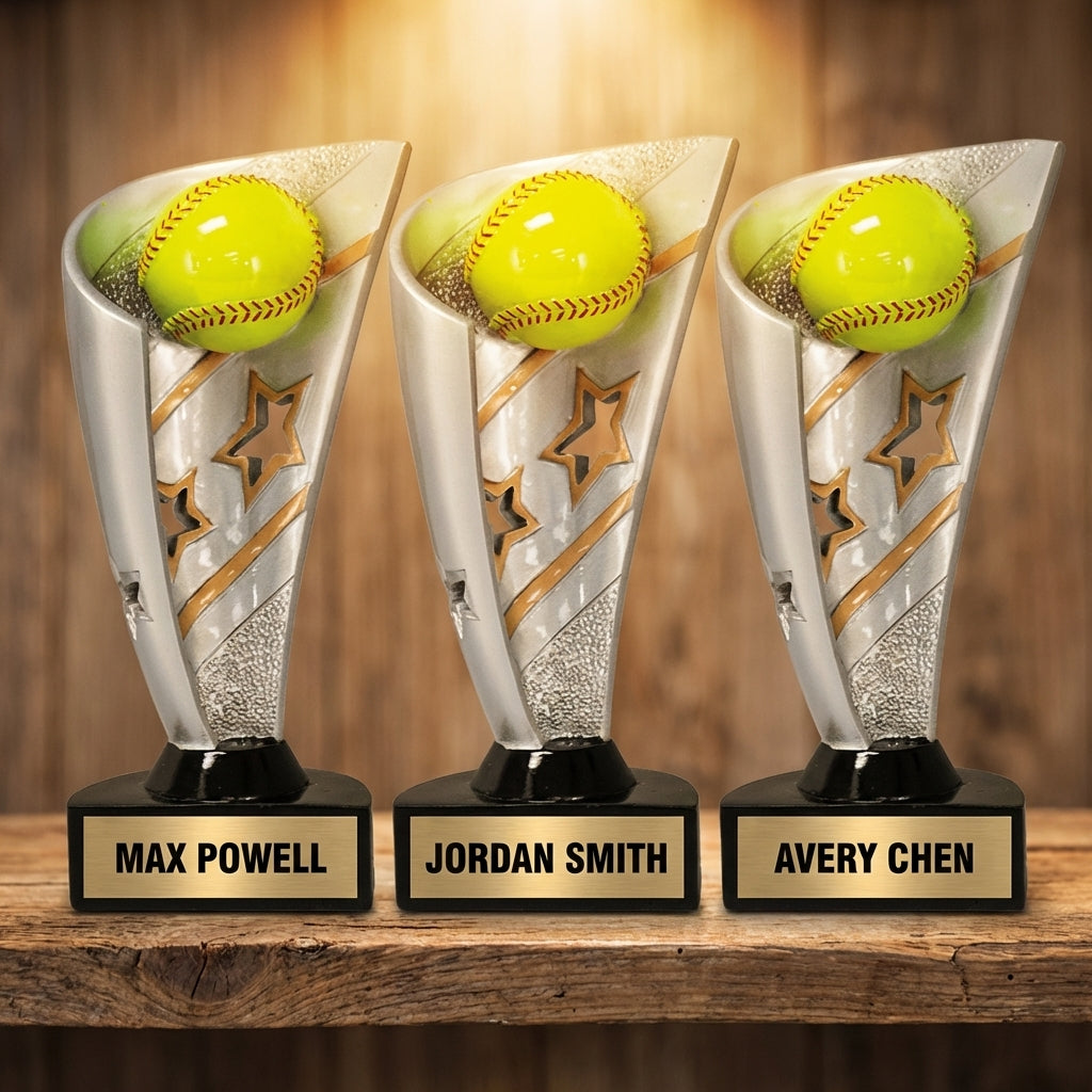 Personalized Softball Trophy 7" - Custom Engraved BNN for Team, Coach & MVP - View 4