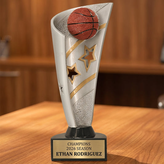 Personalized Sports Trophy 8.5" - Custom Engraved BNN for Team, Coach & MVP - View 2