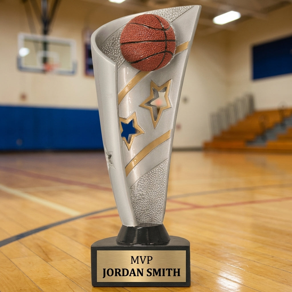 Personalized Sports Trophy 8.5" - Custom Engraved BNN for Team, Coach & MVP - View 3