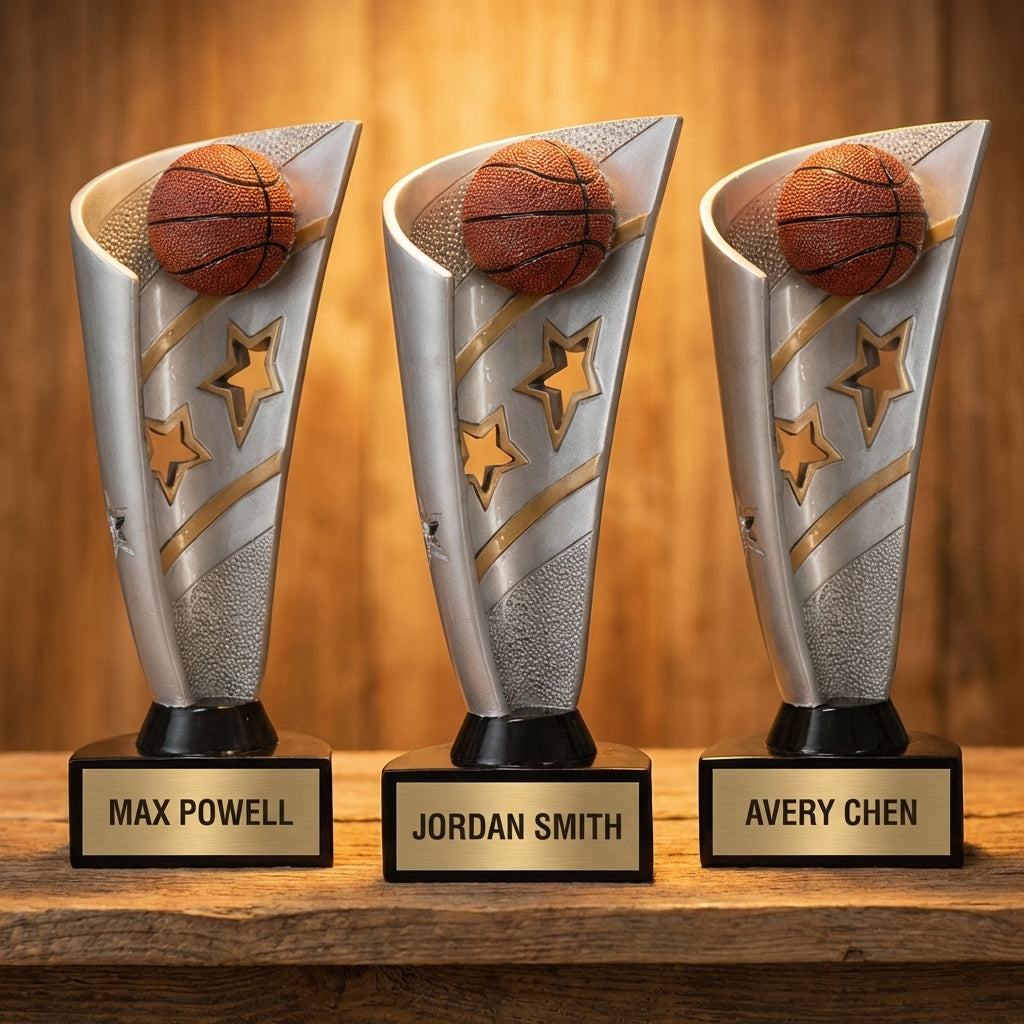 Personalized Sports Trophy 8.5" - Custom Engraved BNN for Team, Coach & MVP - View 4