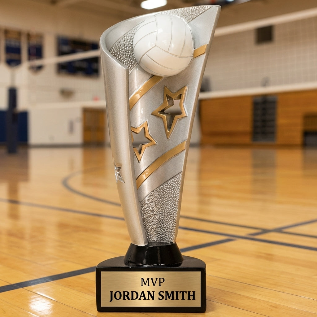 Personalized Sports Trophy 8.5" - Custom Engraved BNN for Team, Coach & MVP - View 3