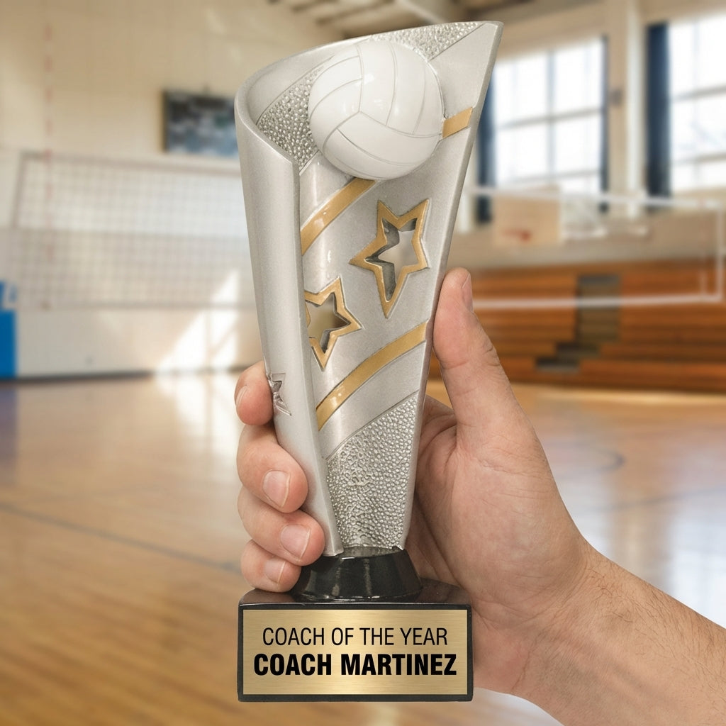 Personalized Sports Trophy 8.5" - Custom Engraved BNN for Team, Coach & MVP - View 5