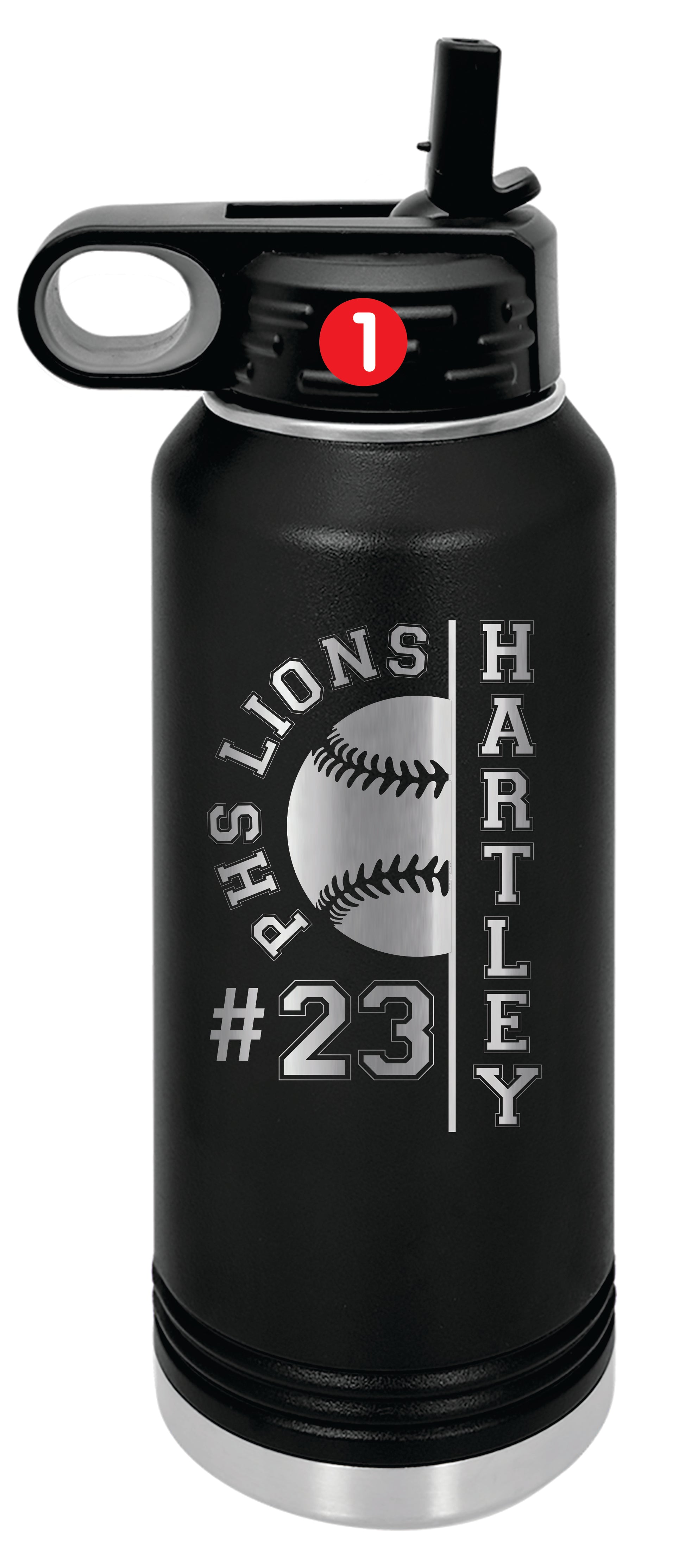 Baseball Player Bottles, Baseball Gift, Baseball Coach Gift, Personalized Baseball Water Bottles,