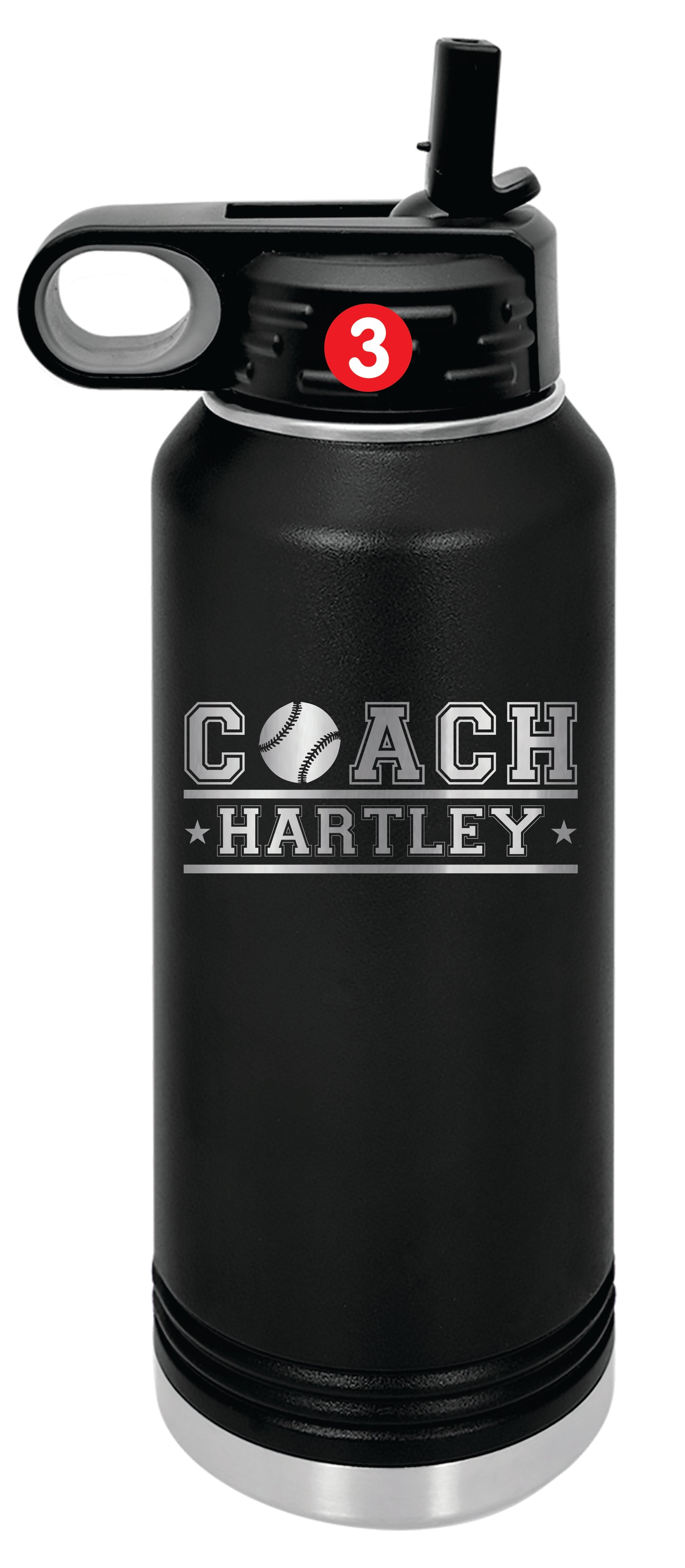 Baseball Player Bottles, Baseball Gift, Baseball Coach Gift, Personalized Baseball Water Bottles,