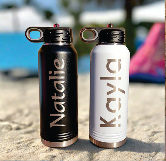 Personalized water bottle, name water bottle gift, gift for bridesmaid, gift for groomsman, gift for bride