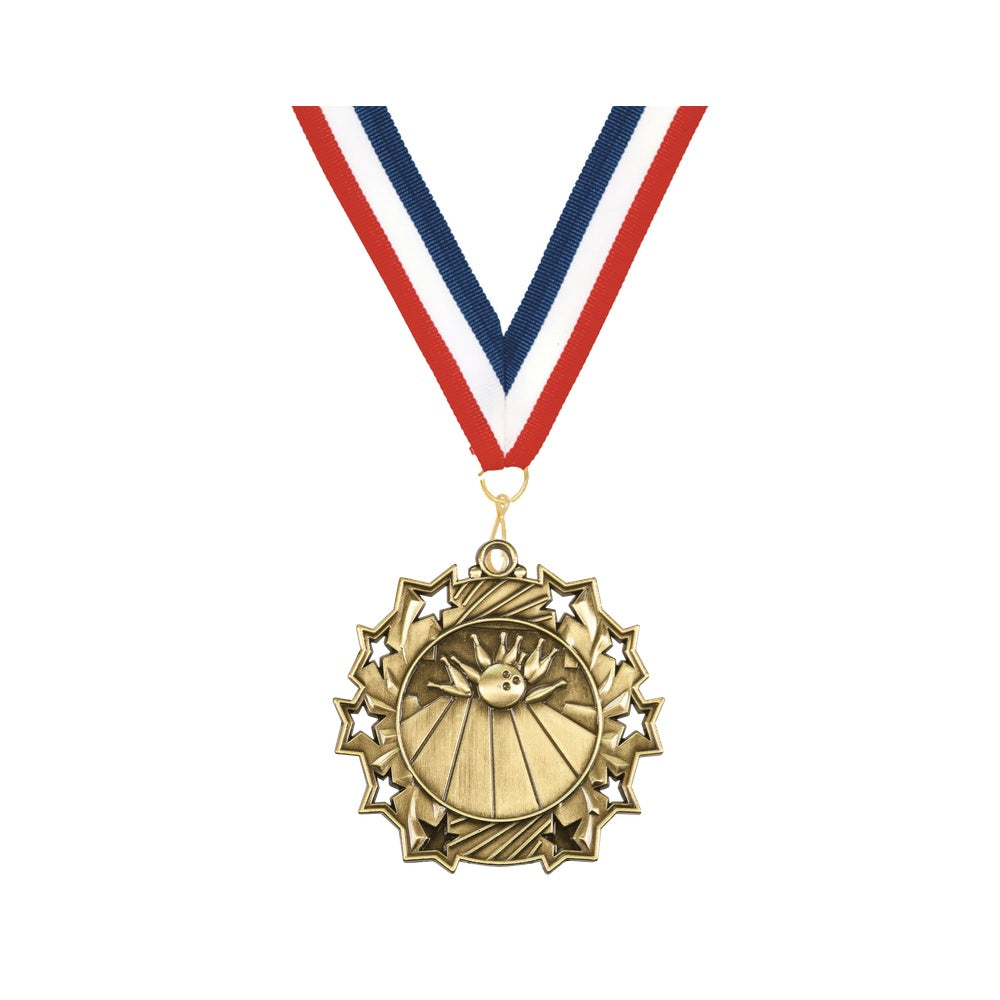 Personalized Bowling Team Medals, Bowler Medallions with Neck Ribbon, Bowler Awards for Players and Coaches - Image 2 of 10