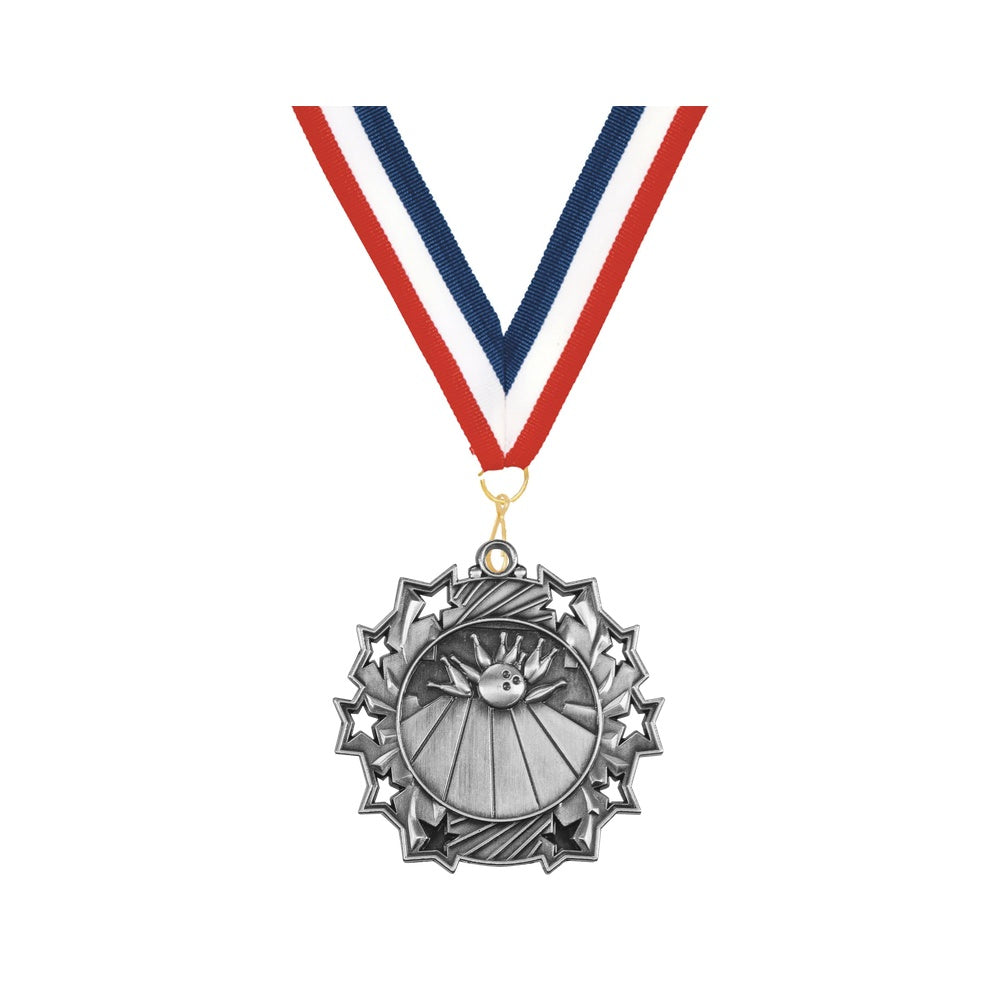 Personalized Bowling Team Medals, Bowler Medallions with Neck Ribbon, Bowler Awards for Players and Coaches - Image 3 of 10