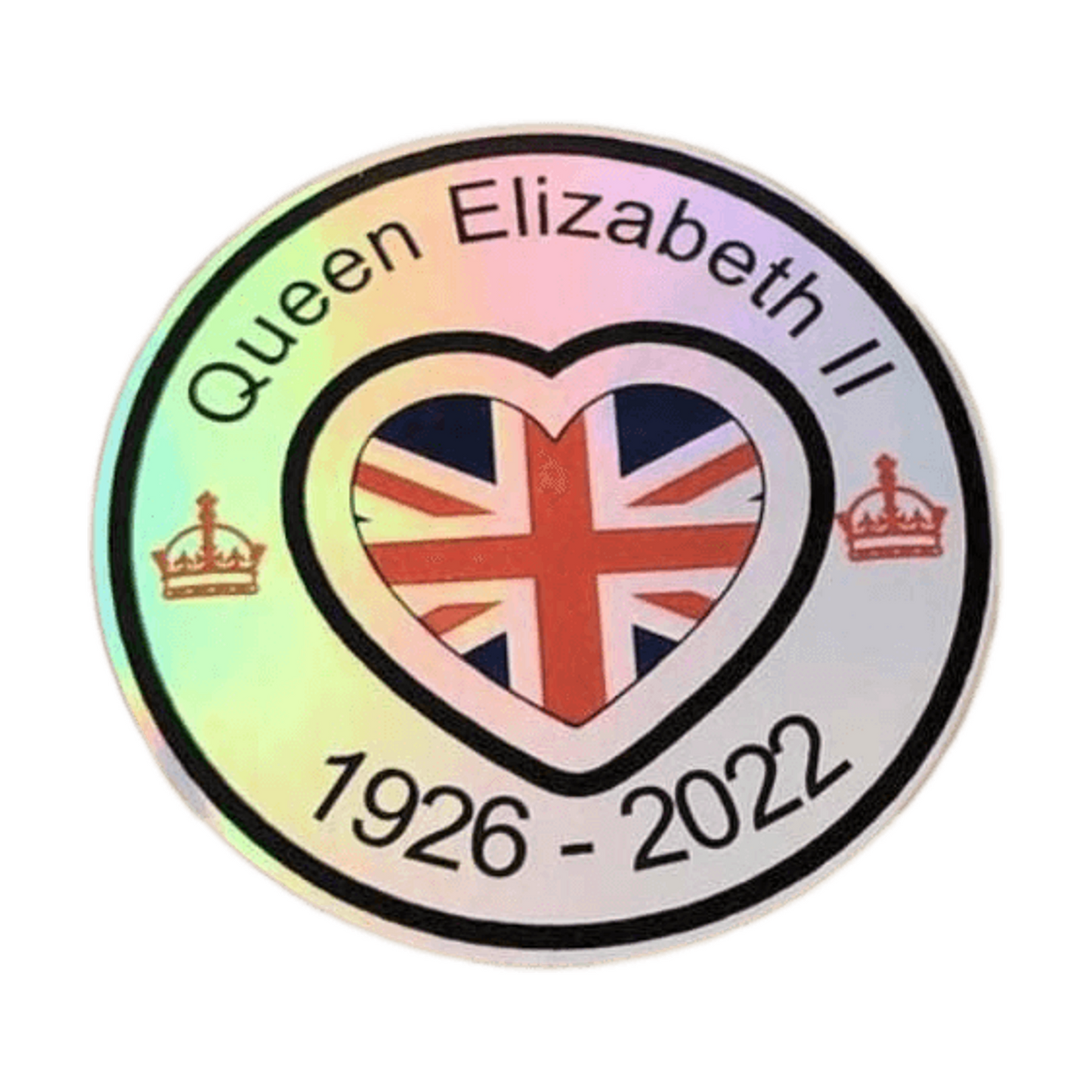 Holographic Sticker - RIP Queen Elizabeth II Sticker / Decal - Queen Elizabeth Sticker