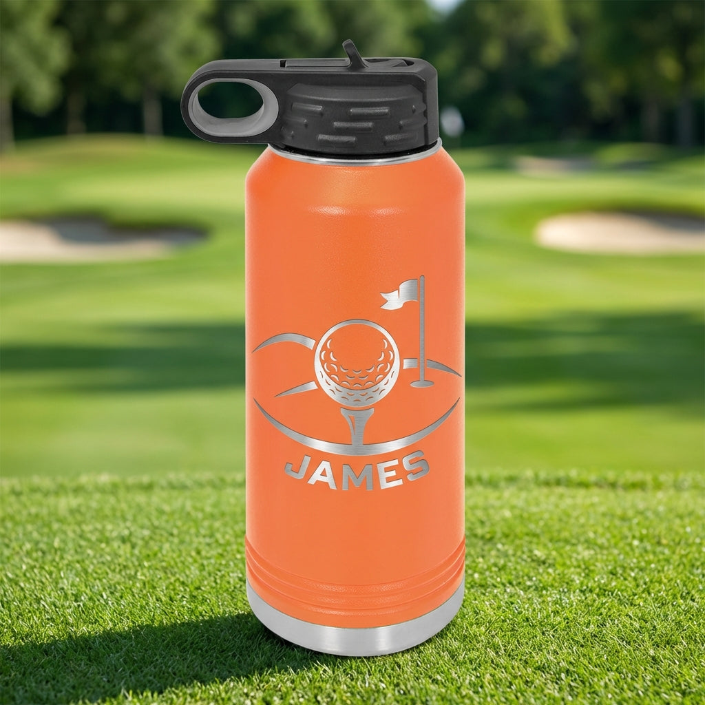 Personalized Golf Water Bottle, Golfer Gift, Custom Laser Engraved Sports Bottle, Durable Stainless Steel, Golf Enthusiast Present - View 5
