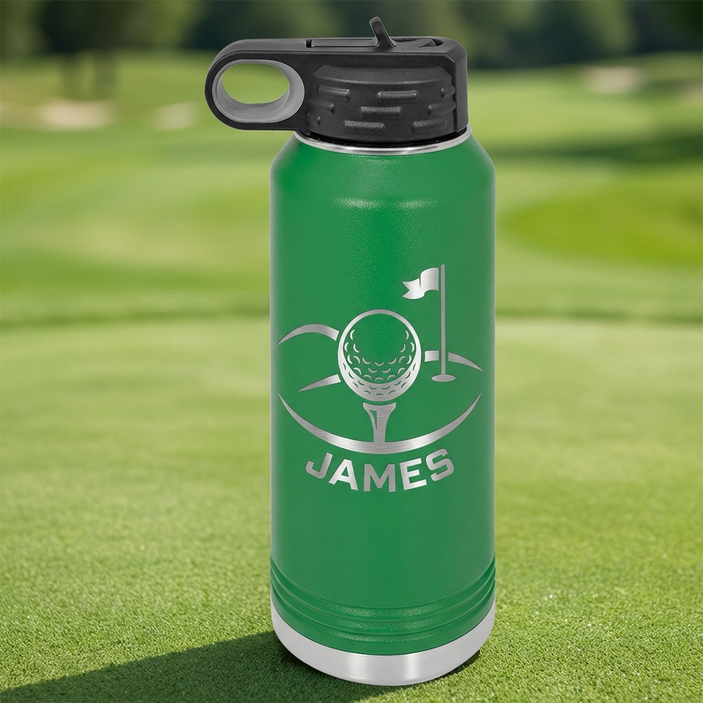 Personalized Golf Water Bottle, Golfer Gift, Custom Laser Engraved Sports Bottle, Durable Stainless Steel, Golf Enthusiast Present - View 6
