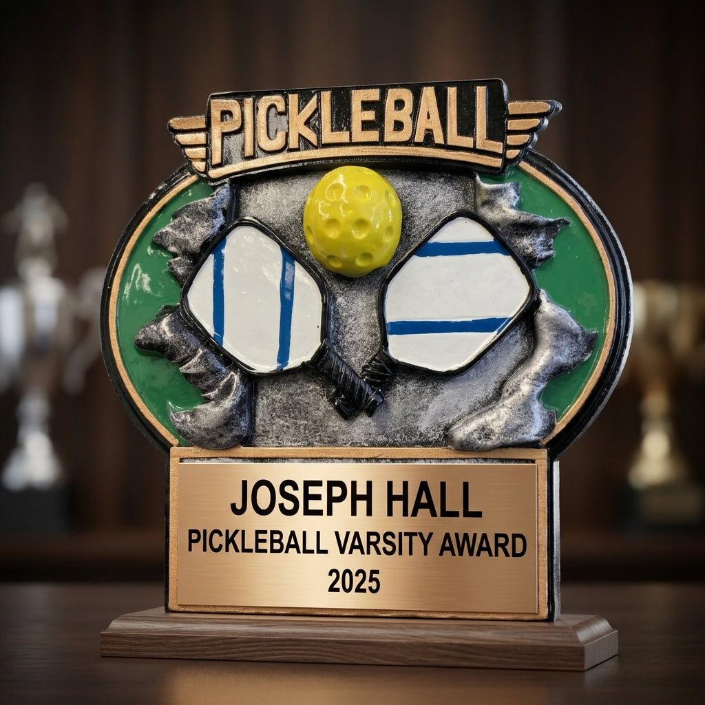 Pickleball Award Trophy | Personalized | Custom Engraved | Team Gift | Pickleball Tournament | Unique Present - View 3