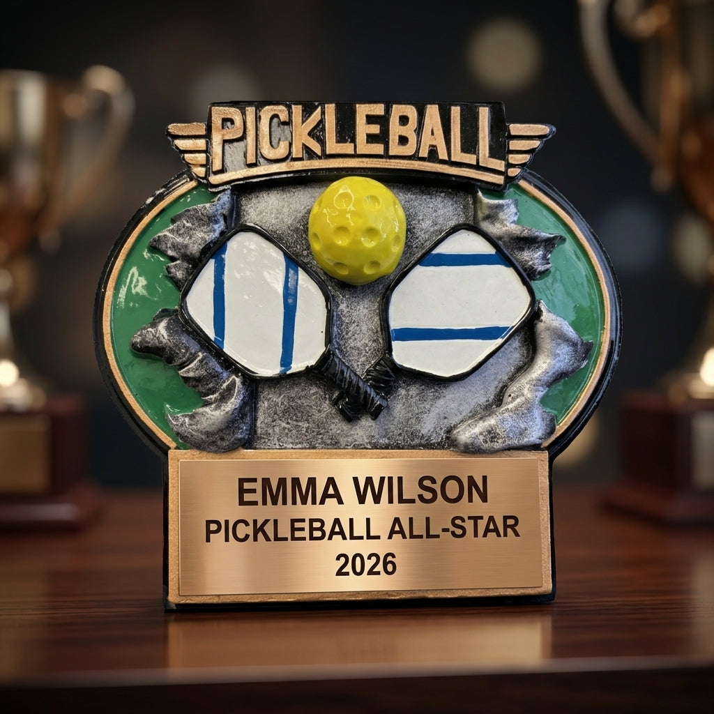 Pickleball Award Trophy | Personalized | Custom Engraved | Team Gift | Pickleball Tournament | Unique Present - View 4