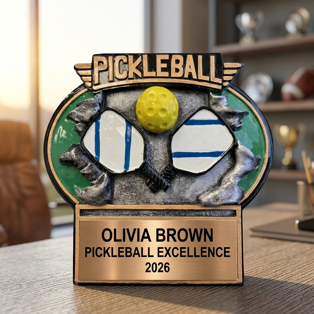 Pickleball Award Trophy | Personalized | Custom Engraved | Team Gift | Pickleball Tournament | Unique Present - View 5